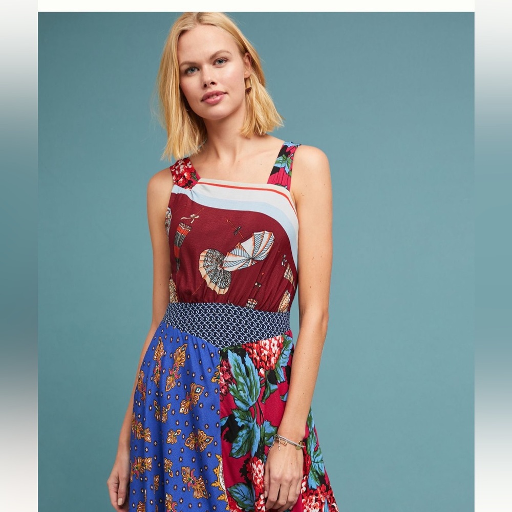 Anthropology moulinette soeurs assemetrical Mildred dress